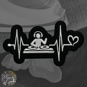 Heartbeat DJ Iron On Patch